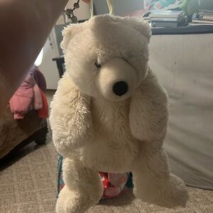 aurora world inc white bear bookbag